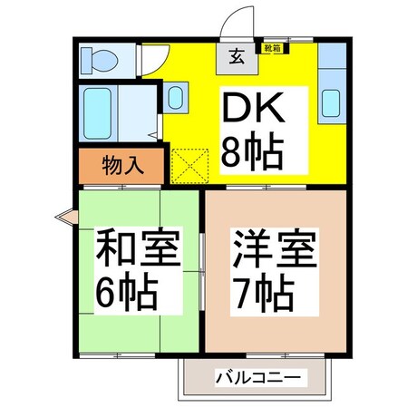 メゾンドール柳の物件間取画像